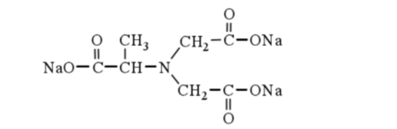 Methylglycine N,N-diacetic acid, Trisodium Salt(MGDA.Na3) Structural Formula