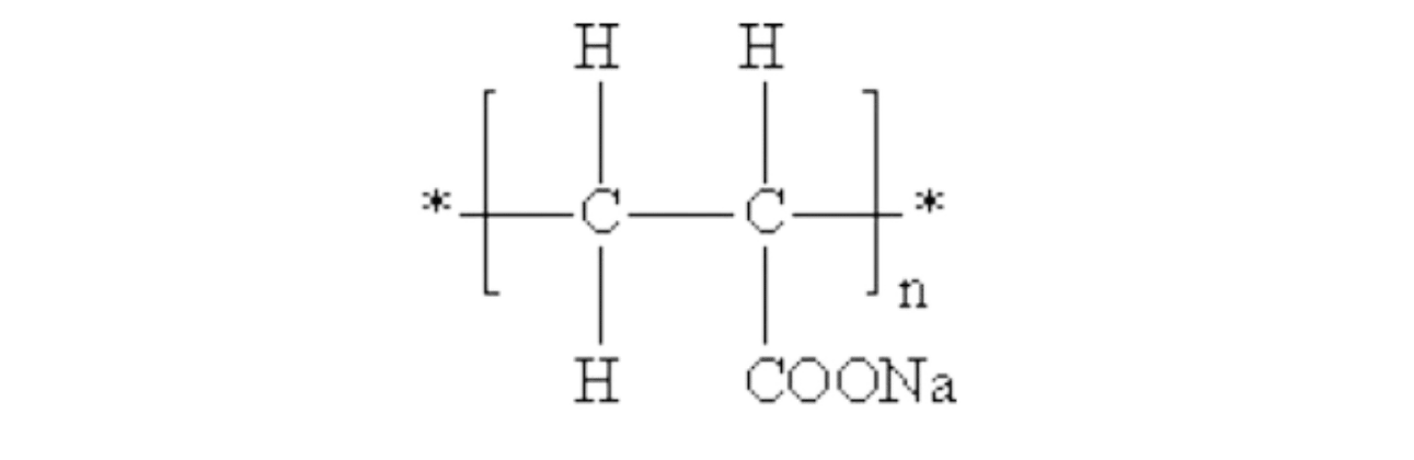 Polyacrylic Acid Sodium Salt(PAAS)30%, 45%, 50%, 92% Structural Formula