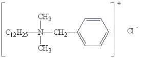 Benzalkonium Chloride (BKC, DDBAC) structural formula