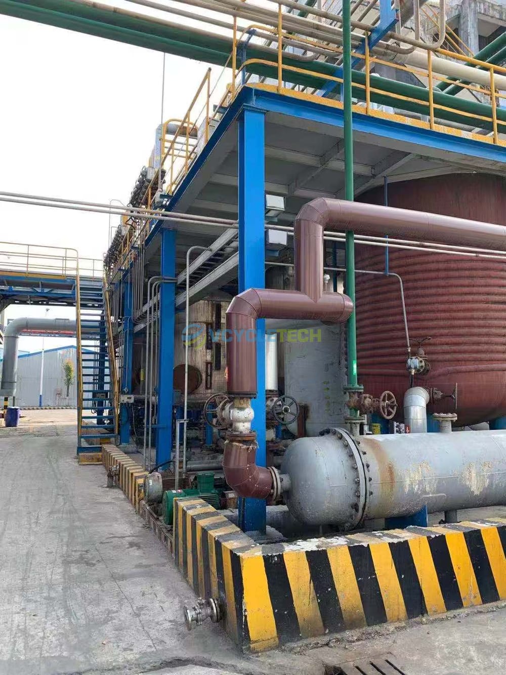 Chemische productie-installatie — reactoren en procesleidingen — VCYCLETECH