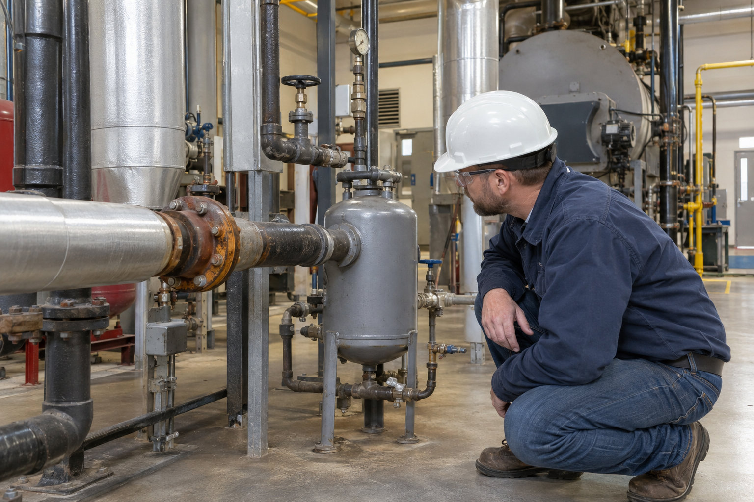 Condensate sampling across a steam-return system