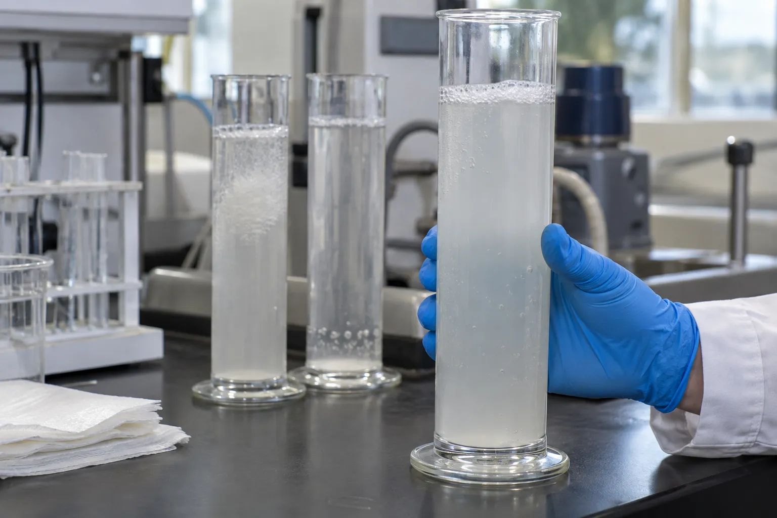 Check the wet-end stock and foam behavior before changing an additive