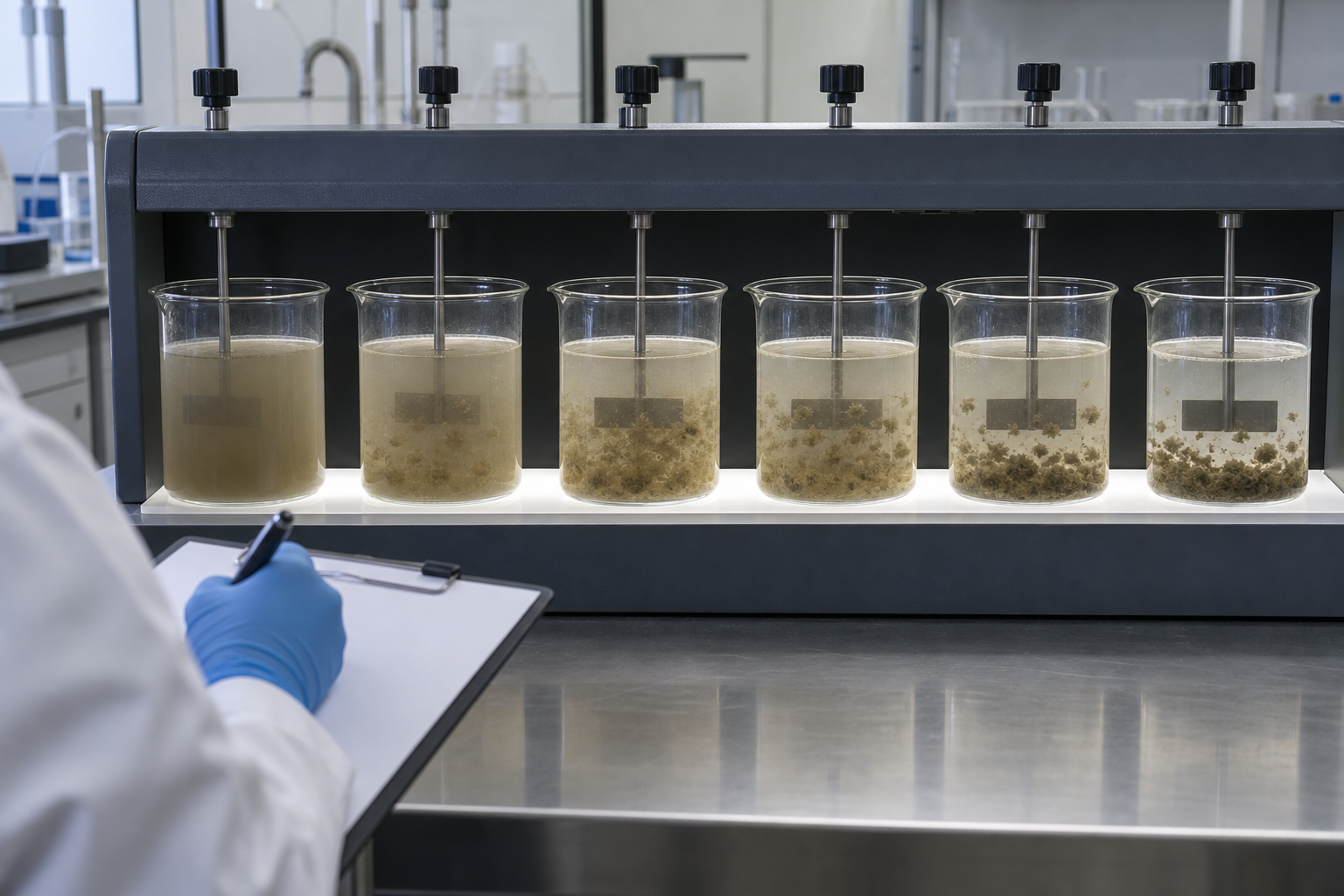 Industrial wastewater jar-test comparison for coagulation failure diagnosis